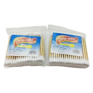 100 Packs of Cotton Swabs Separate Packaging Double-headed Cotton Swab Disposable Cotton Swab Unloading Cosmetic Cotton Swab Color Label