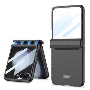 Трансграничный Новый применимый Чехол для мобильного телефона Samsung Z Flip5 с большим окошком, твердый чехол с магнитным всасыванием, все-в-одном