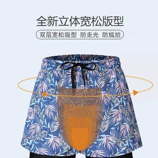 Children's Swimming Trunks Boys Middle and Large Children's Anti-embarrassment Double-layer 2024 New Swimming Trunks Summer Cartoon Beach Flat Angle Full suit