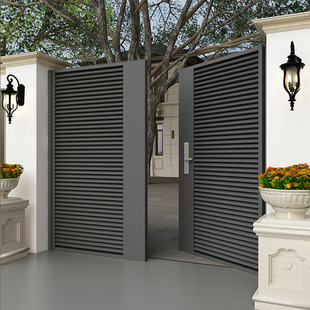 Aluminum Art Door Courtyard Villa Door Moving Door Double Door Double Door Double Door Double Door Aluminum Alloy Courtyard Country Electric Door