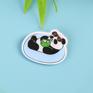 National Fashion cartoon cute panda brooch badge acrylic brooch mobile phone shell patch diy accessories jewelry customization