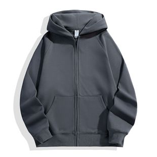 Autumn and winter 600 grams of heavy super soft silver fox velvet hooded zipper sweater men plus velvet warm cardigan coat women's fashion brand