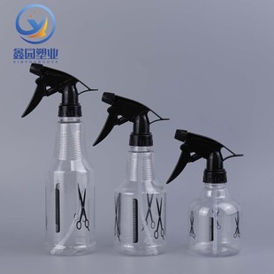 in stock hair spray bottle spray bottle transparent makeup press barber shop 250ml scissors spray bottle