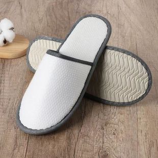 Five-star linen disposable slippers hotel special hotel cotton linen non-slip home hospitality thickened slippers