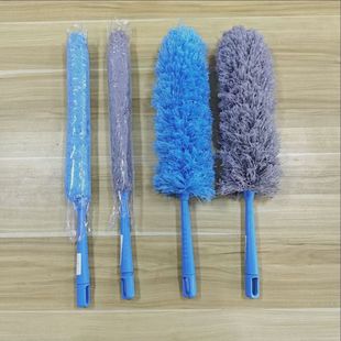 New Feather Duster Retractable Long Stainless Steel Pole Hair Electrostatic Dust Duster Household Dust Brush Super Same Style