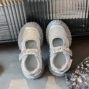 Girls' Shoes sneaker 2025 Summer New Children's Mesh Shoes Breathable Big Boy Mary Jane Fashion Casual Torre Shoes