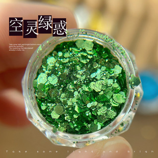Nail Art Sequins Ultra-thin Pure Color Shiny Polygonal Rhombus Glitter Powder Mixed Astringent Dopamine Nail Decorations
