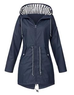 2020 cross-border foreign trade wish autumn and winter zipper women's jacket solid color lining outer hooded mountaineering jacket