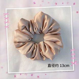 Silk Pillow Sleep Hair Tie for Women, Solid Color Satin Scrunchie, French Large Scrunchie, Elastic Hair Band, Hair Accessory