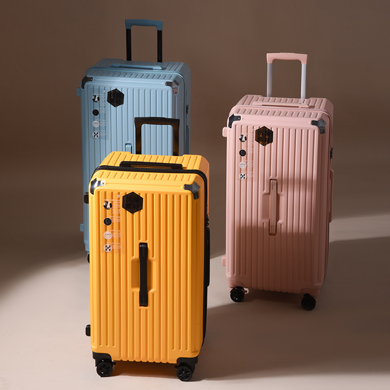Large Capacity Student Trolley Suitcase for Export, 28inch Password-Protected Luggage Suitcase, Unisex Carry-On Travel Suitcase, Leather Suitcase, Wholesale from Source