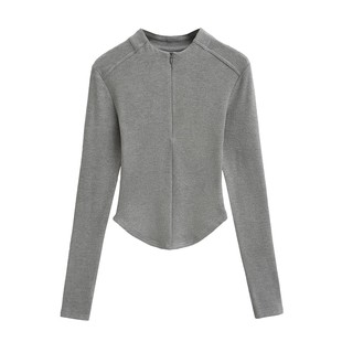Spice Girls Fashion Fitness Fleece Base Shirt Internet Celebrant Solid Color Top Skin-friendly Solid Color Tight T-shirt