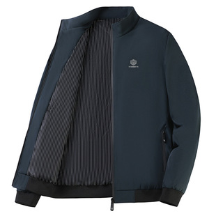 Cross-border Spring New Middle-aged Men's Jacket Jacket with Vertical Collar Zipper Business Casual Middle-aged and Young Men's Jacket