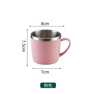 Gargle Cup Household 2025 New Student Brush Cup Cute Cartoon Double Layer Stainless Steel Water Cup Children's Drop-proof