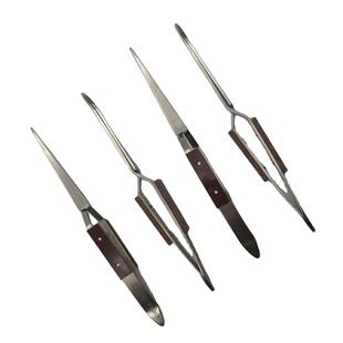 Anti-cross tweezers straight nozzle anti-clip bent nozzle anti-clip stainless steel heat insulation tweezers welding clip manual gold tool