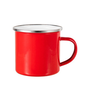 The New Colorful Enamel Cup Mug Manufacturer Printed Stainless Steel Edge Enamel Cup