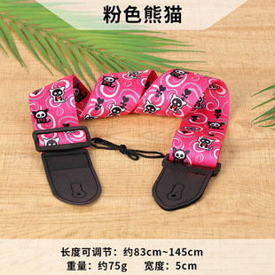 Wholesale guitar strap thickened folk piano heat transfer ribbon cotton universal printing multi-style mix and match for men and women