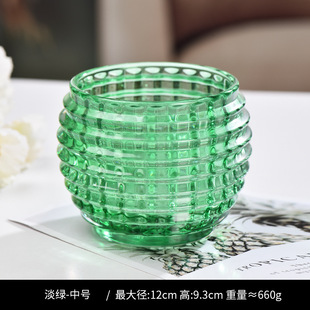 High-grade household glass ball vase creative decorative vase wholesale living room ornaments decorative flower vase