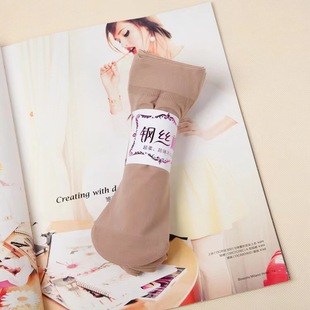 Women's summer mid-calf steel stockings breathable sexy black stockings velvet thin women's anti-snagging socks
