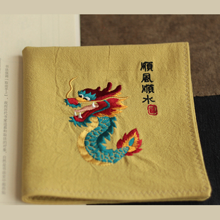 70N по ветру и по воде Xiaoqinglong национальный ветер вышивка хлопчатобумажный платок вышивка новогодний подарок для мужчин и женщин