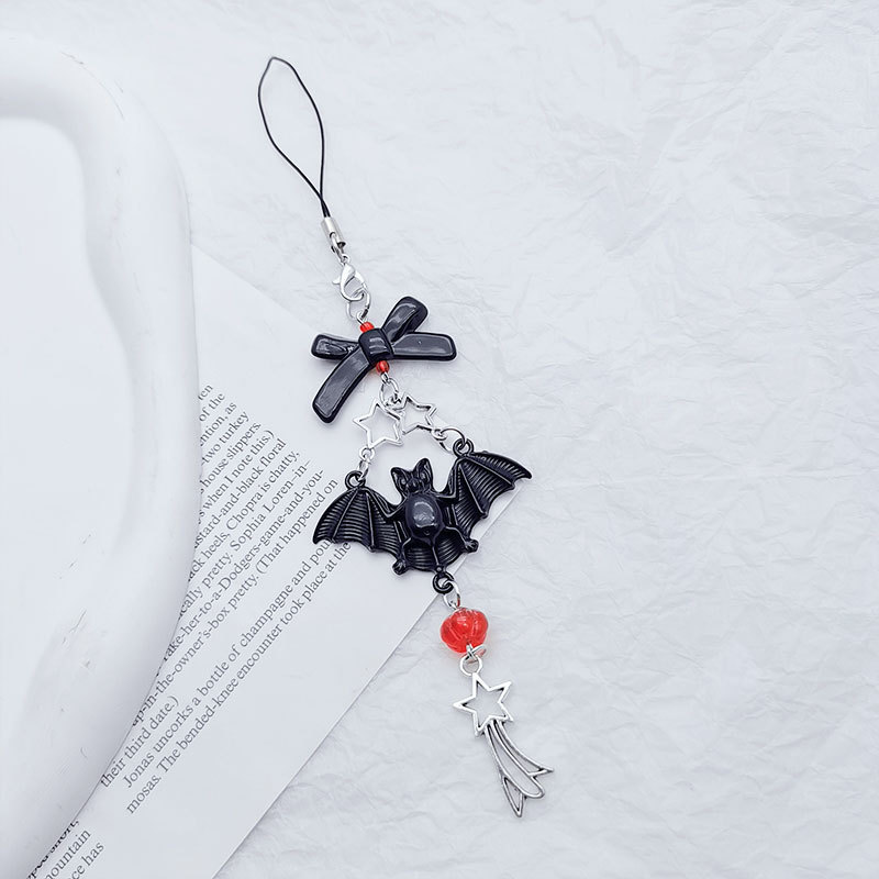 European and American Cross-Border Retro Niche Creative Gothic Street Red and Black Gu Ben Pendant Subculture Dark Style Mobile Phone Chain