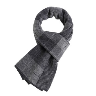 High-End Cashmere Men's Scarf, Winter Men's Simple and Warm High-End Plaid Scarf, Birthday Gift for Dad and Boyfriend