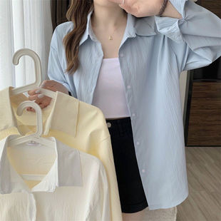 Spring 2023 New Shirt Long Sleeve Design Sense Niche Sunscreen Shirt Coat Chic French Top Ann