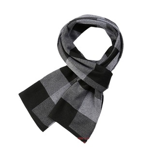 New Men's Striped Scarf Autumn and Winter All-match Warm Korean Style Men's British Style Gift Box Scarf Casual Scarf