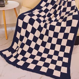 2025 New Thickened Warm Sofa Blanket Air-conditioning Blanket Cross-border Four Seasons Nap Blanket Nordic Air-conditioning Blanket Camping Blanket