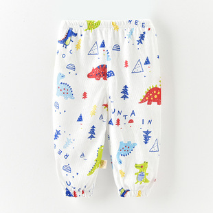 Baby's Anti-mosquito Pants Summer Thin Boys' Trousers Children's Pajama Pants Girls' Bloomers Summer Baby Pants Plaid