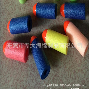 Color EVA foam bullet safe not hurt children cartoon toy sponge sucker soft elastic sponge bullet