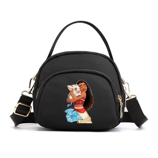 New Arrival Ocean 2 Moana Cartoon Printed Small Square Bag Mini Mobile Phone Bag Casual Simple Nylon Cloth Bag