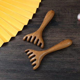 Antler rake gold sandalwood massage comb antler shape comb hair comb massage easy to carry