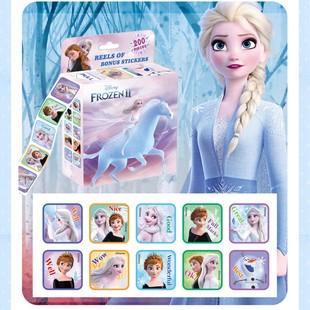 Genuine 200 Stickers Shiny Cartoon Roll Stickers Frozen Princess Flying Man Children's Roll Stickers Award Stickers