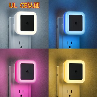 Smart LED induction lamp square halo nightlight creative gift plug-in energy-saving human nightlight