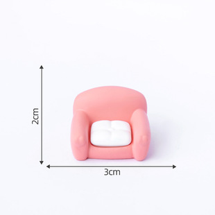 Creative Pink Girl's Heart Doll House Living Room Sofa Furniture Micro Landscape DIY Decorations Accessories Micro Shrink Pendulum