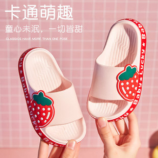 Summer cute cartoon boys and girls fruit sandals EVA soft bottom outdoor wear indoor home 2024 parent-child
