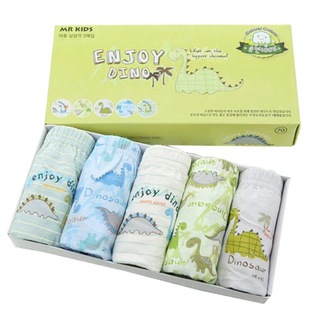 Korean New Arrival Boxed Children's Briefs Pure Cotton Bread Pants for Boys Big Children's Cartoon Shorts Factory Shop