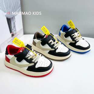 Children's Board Shoes 2024 Spring AJ1 Lightning Inverted Spring Boys' sneaker Middle and Large Children's Casual Girls' Baby Shoes