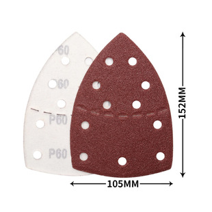 Universal treasure sandpaper can be separated 152*105 Palm 11-hole red sandpaper brushed triangle iron sandpaper