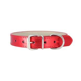 Strict selection of pet dress PU pet collar reflective bright leather dog collar pet cat collar a large number of Choice