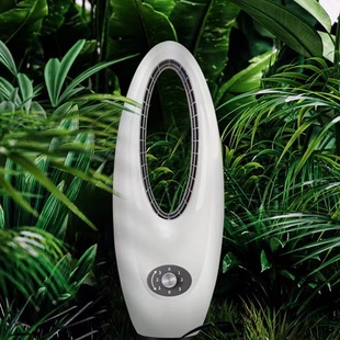 Schenko New Electric Fan Household Stereo Quiet Leafless Fan Three-gear Shaking Head Tower Fan Floor-standing Leafless Fan