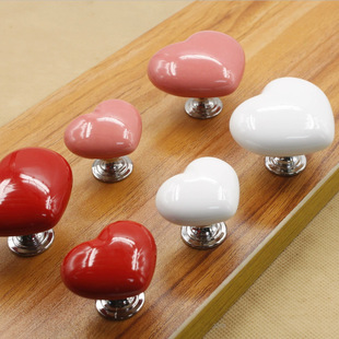 Color heart-shaped toilet press creative toilet toilet water tank button auxiliary device fashion love button factory