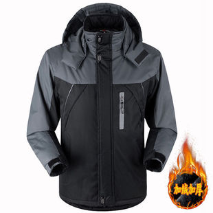 Winter Coat Men's Thickened fleece-lined Cotton Coat Men's Cotton Coat Cotton Coat Work Clothes plus size Jacket Men's Winter Coat