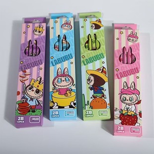 Foreign trade cartoon kapibala students special writing stationery pencil 12 a box with eraser boxed pencil