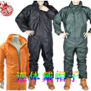 Waterproof and Oil-Proof Dust-Proof Clothing Painting Clothing One-Piece Raincoat Motorcycle Men's Hooded Work Clothes Free Shipping Set Printable