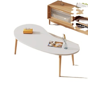 Nordic Coffee Table Small Apartment Living Room Household Sofa Shaped Tea Table Simple Modern Rental House Simple Bedroom Small Table