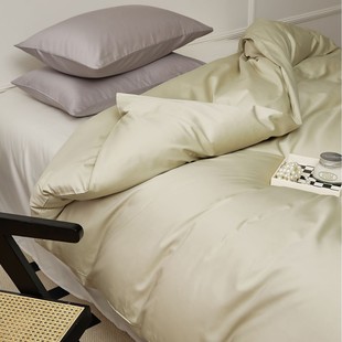 100 Xinjiang long staple cotton four-season cotton solid color simple single product bed sheet pillowcase bed hat cotton quilt cover