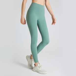 Amazon lulu yoga pants women's high waist naked feeling quick-drying yoga clothes wholesale fitness pants fitness clothes High waist pants