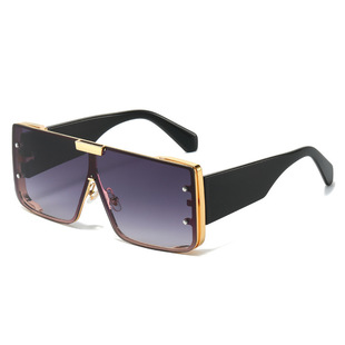 European and American new fashion sunglasses cross-border box men's and women's personalized one-piece UV-proof sunglasses in stock wholesale