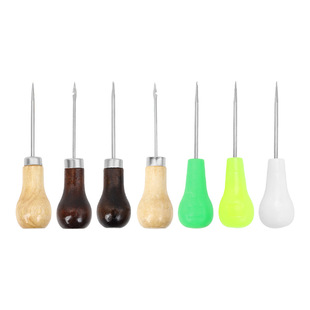 Factory wholesale gourd thousand through repair shoes shoe repair tool hook cone awl solid wood handle leather tool drilling Awl